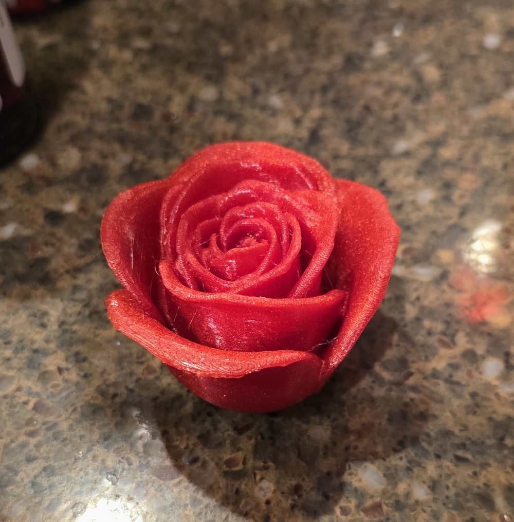 3D Printed Rose Topper – Made to Order | Decorative, Pencil, or Straw Topper